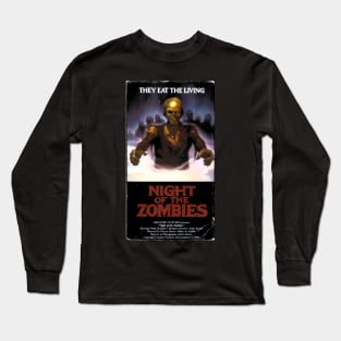 Night Of The Zombies VHS box Long Sleeve T-Shirt